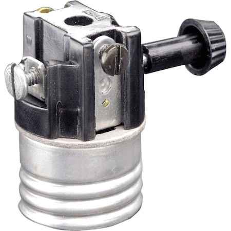 Leviton Turn-Knob Medium Base Steel Interior Lamp Socket 101-07070-00M